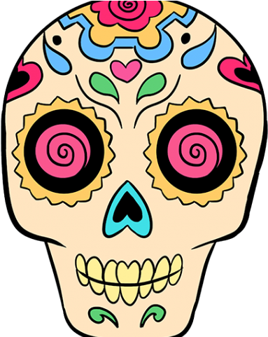 Sugar Skull Clipart Basic - Dia De Los Muertos Skull Drawing (640x480)
