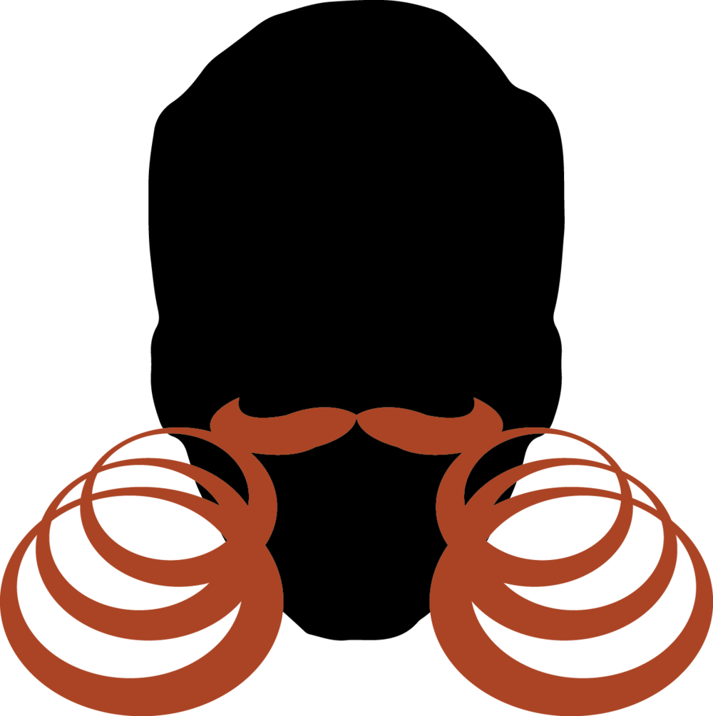 Graphic Black And White Stock Beard Clipart Real - Austin (1000x1005)