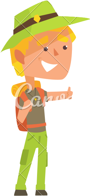 Smiling Young Man With Backpack - Hitchhiking (800x800)