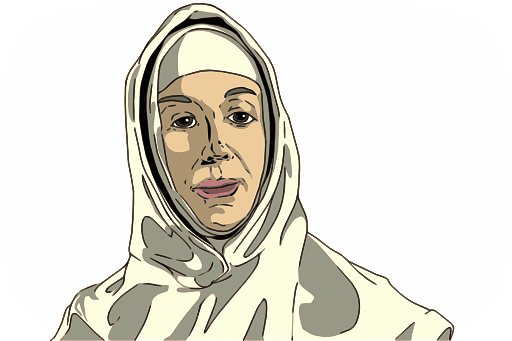 Young Nun Clipart - Dibujos De Monjas A Lapiz (512x341)