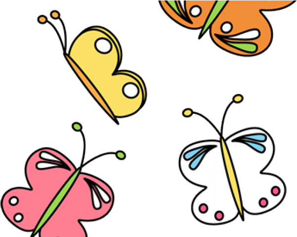 Rainbow Butterfly Clipart Flying Butterfly - Butterflies Flying Away Clipart (640x480)