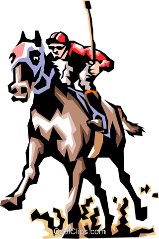 Horse Race Royalty Free Vector Clip Art Illustration - Horse Racing Clip Art (320x480)