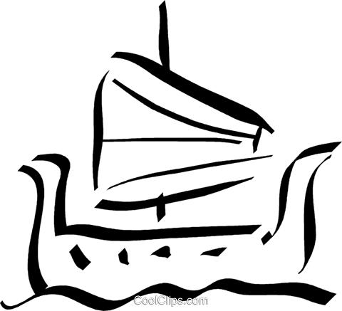 Viking Ship Royalty Free Vector Clip Art Illustration - Viking Ship Royalty Free Vector Clip Art Illustration (480x437)