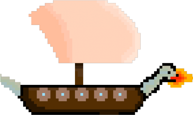 Viking Ship Clipart Transparent - Viking Ship Pixel Art (640x480)