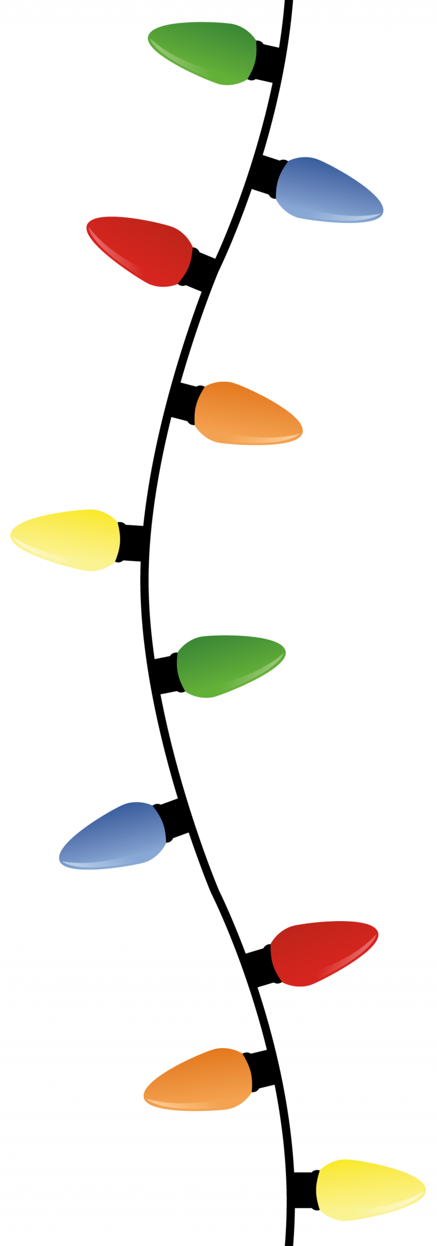 Christmas Light Bulbs Hanging Clipart Incandescent - Hanging Christmas Lights Transparent (900x2562)