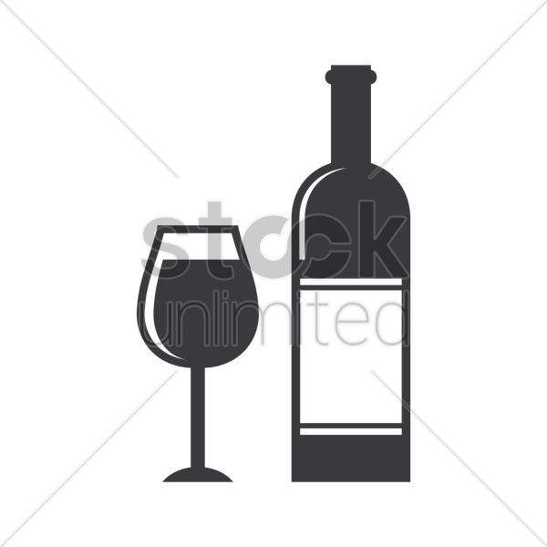 Wine Bottle And Glass Clipart Wine Glass Red Wine Wine - Wine Bottle And Glass Clipart (600x600)