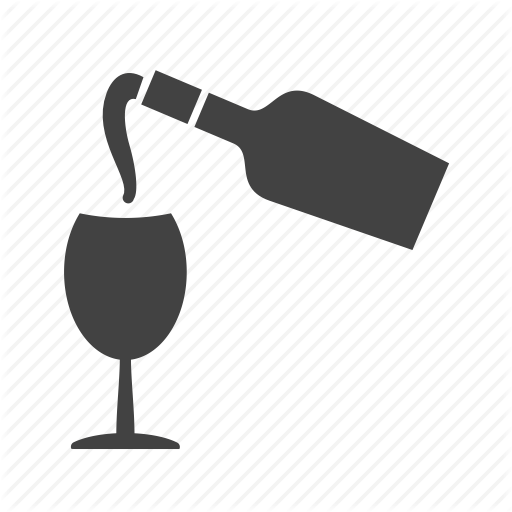 Wine Glass Clipart Wine Glass White Wine - Pouring Wine Bottle Svg (512x512)