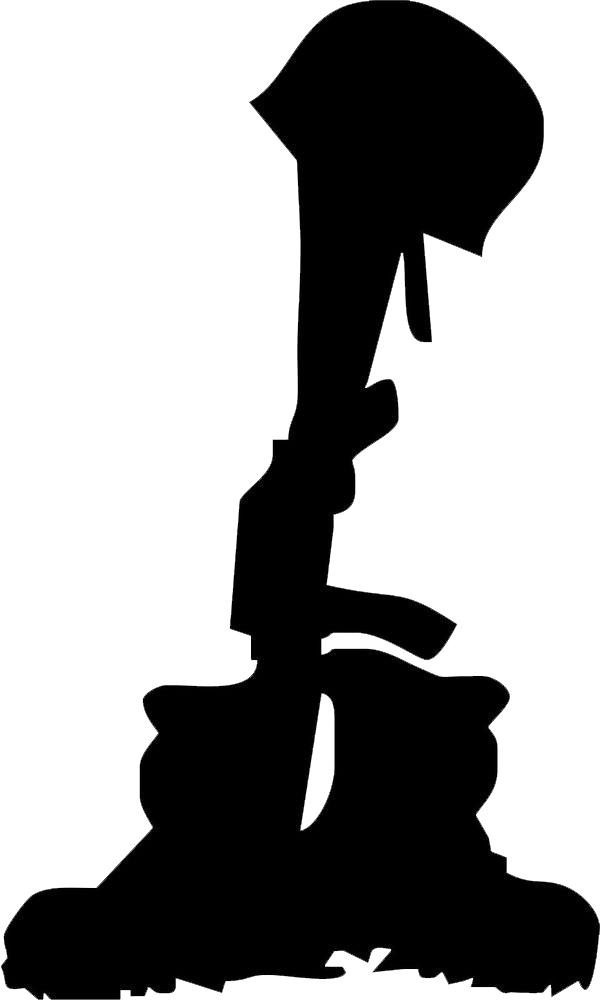Military Boots With Rifle - Gun And Helmet Silhouette (600x1000)