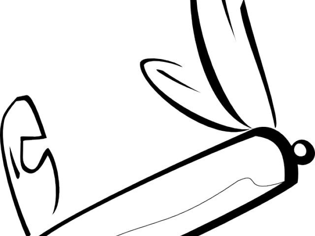 Army Clipart Outline - Swiss Army Knife (640x480)