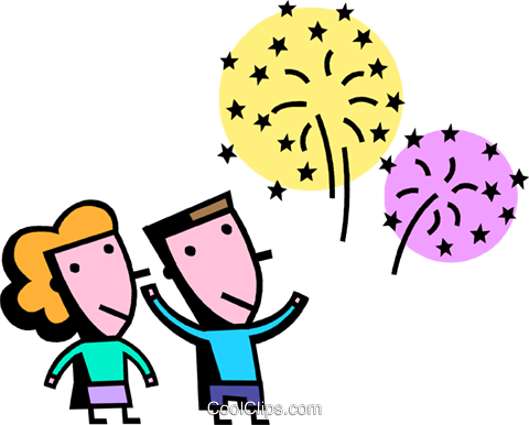Fireworks And Firecrackers Royalty Free Vector Clip - Fogos De Artificio Vetor (480x386)