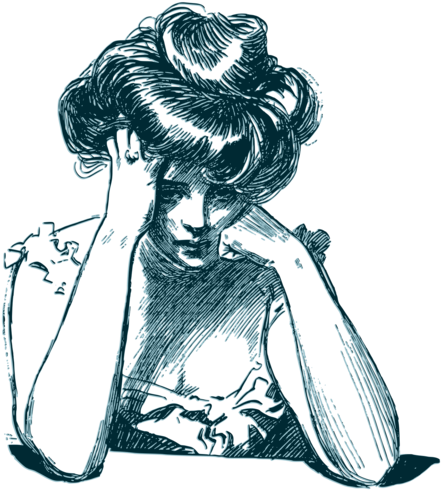 All Photo Png Clipart - Gibson Girl Illustrations (530x750)