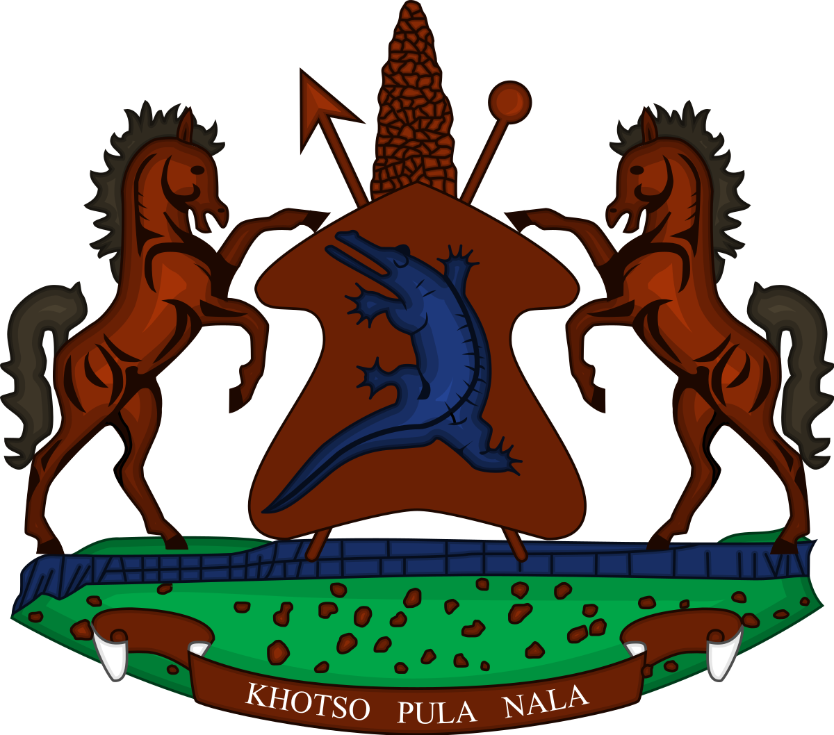Government Of Lesotho - Lesotho Coat Of Arms (1200x1058)