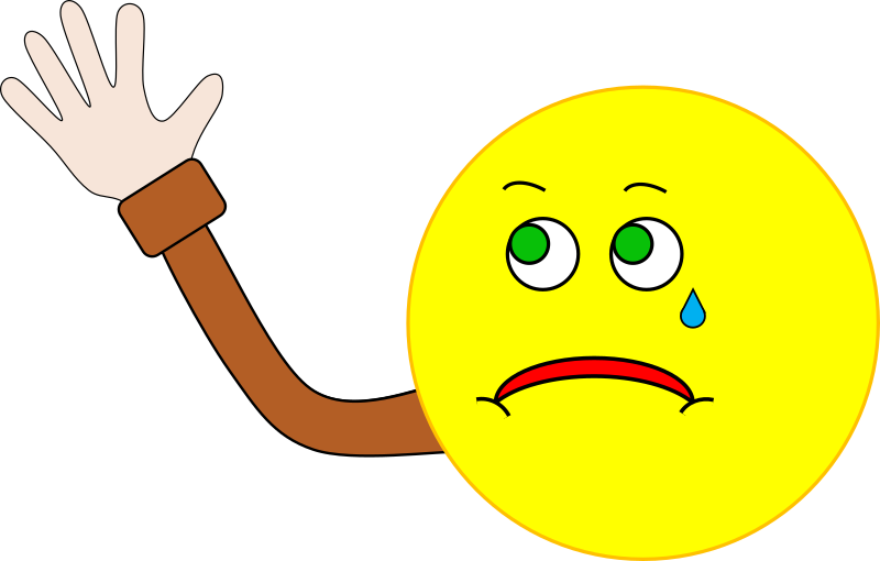 Hi Clipart Farewell - Smiley Face Waving Bye (800x510)