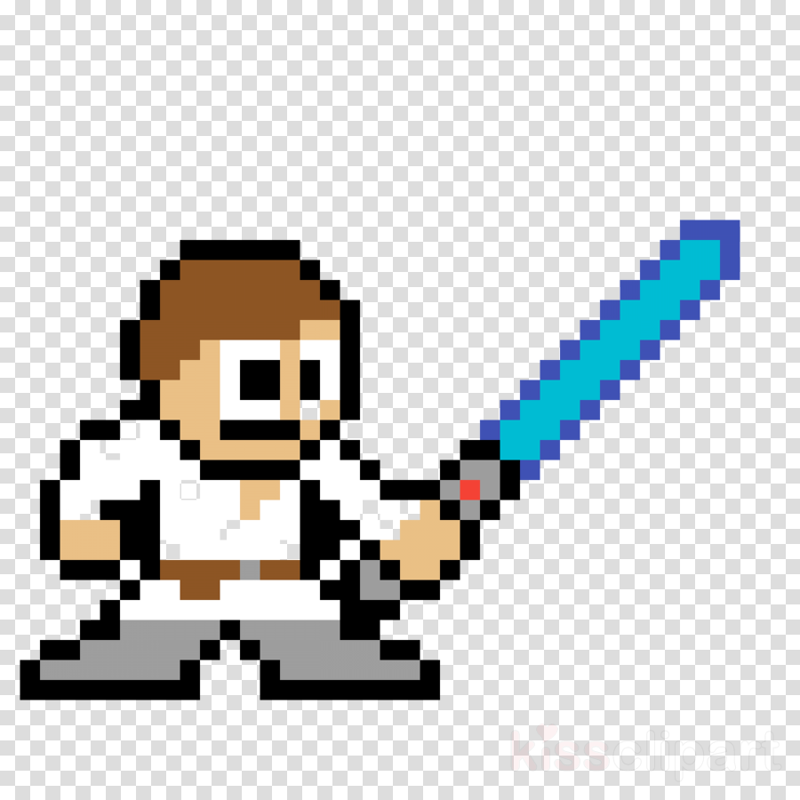 Modèle Pixel Art Star Wars Clipart Luke Skywalker Anakin - Pixel Art Luke Skywalker (900x900)