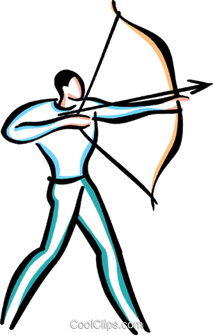 Shooter Clipart Arrow - Guy Shooting Bow And Arrow (306x480)