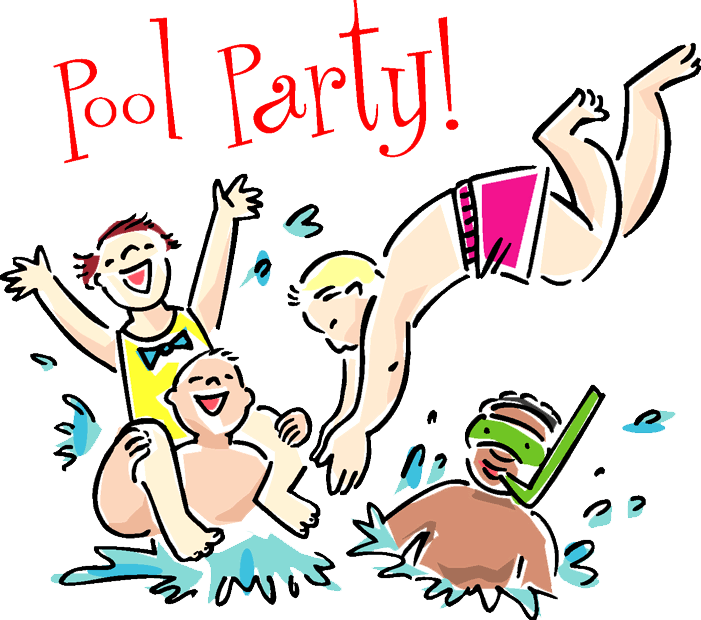 Come & Go Pool Party At Braun Station Pool - Pool Partyclipart (701x620)