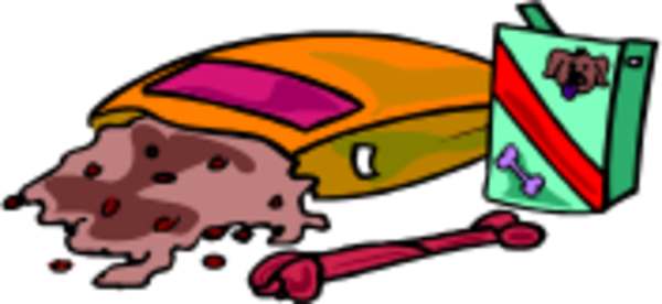 Clip Art Dog Food (600x276)