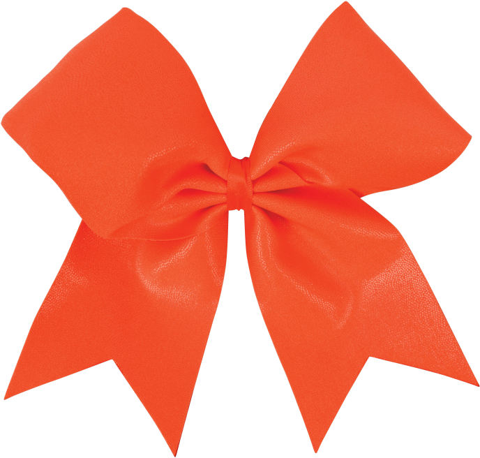 Fluorescent Neon Orange Disco I Love Cheer® Hair Bow - Cintas De Cheer Png (1000x1000)