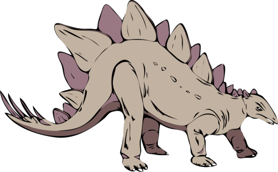Stegosaurus Tyrannosaurus Dinosaur Drawing Triceratops - Dinosaurio Rex Vector Png (549x340)