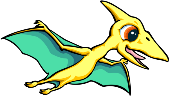 Baby Pteranodon Pterosaurs Dinosaur Pterodactyl - Pterodactyl Clipart (582x340)