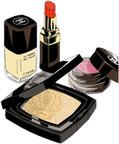 Makeup Clipart Maquillaje Tumblr Drawing Pictures Makeup - Chanel Make Up Clipart (391x472)