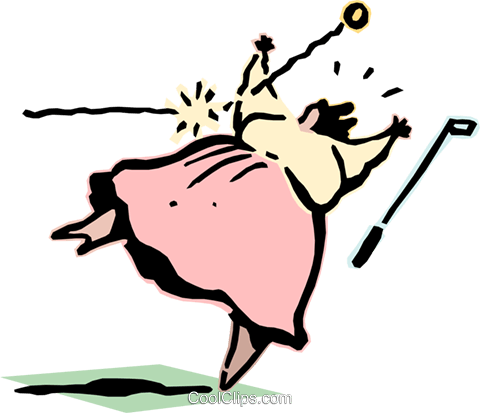 Woman Playing Golf Royalty Free Vector Clip Art Illustration - Woman Playing Golf Royalty Free Vector Clip Art Illustration (480x413)