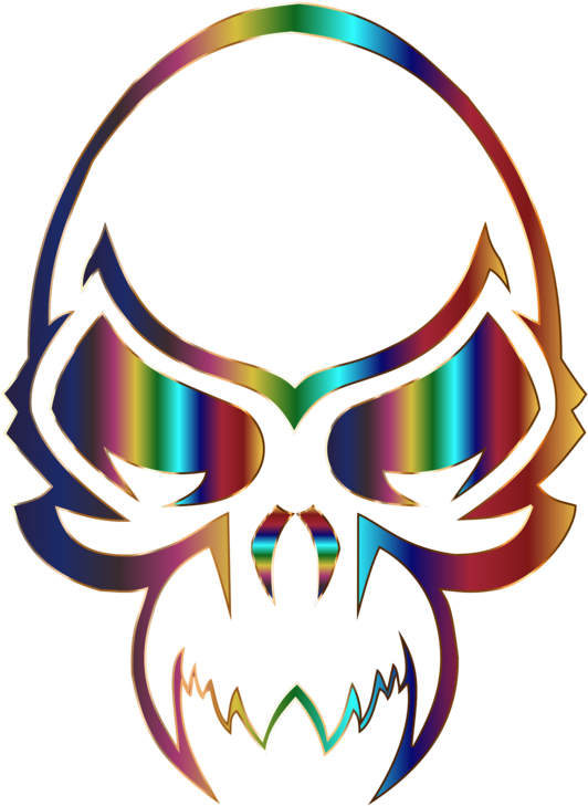Tattoo Flash Drawing Skull - Simple Tribal Skull Tattoo Designs (547x750)