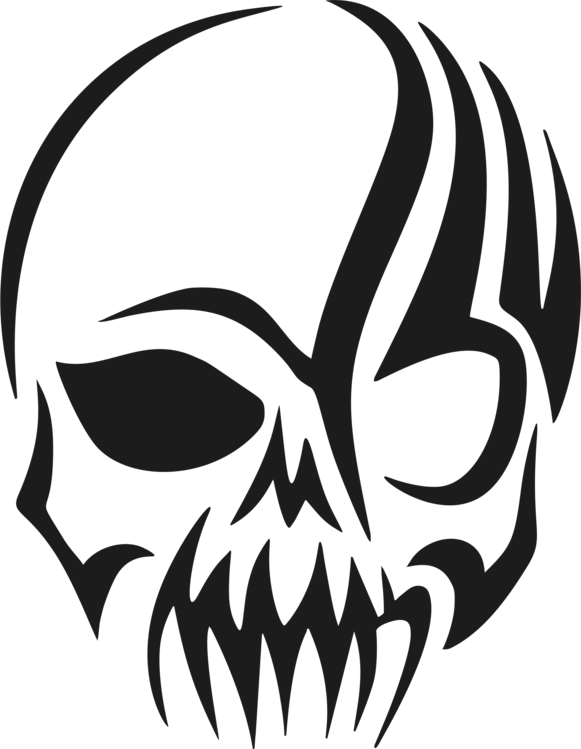 Human Skull Symbolism Tattoo Tribe Drawing - Skull Tattoo Tribal (581x749)