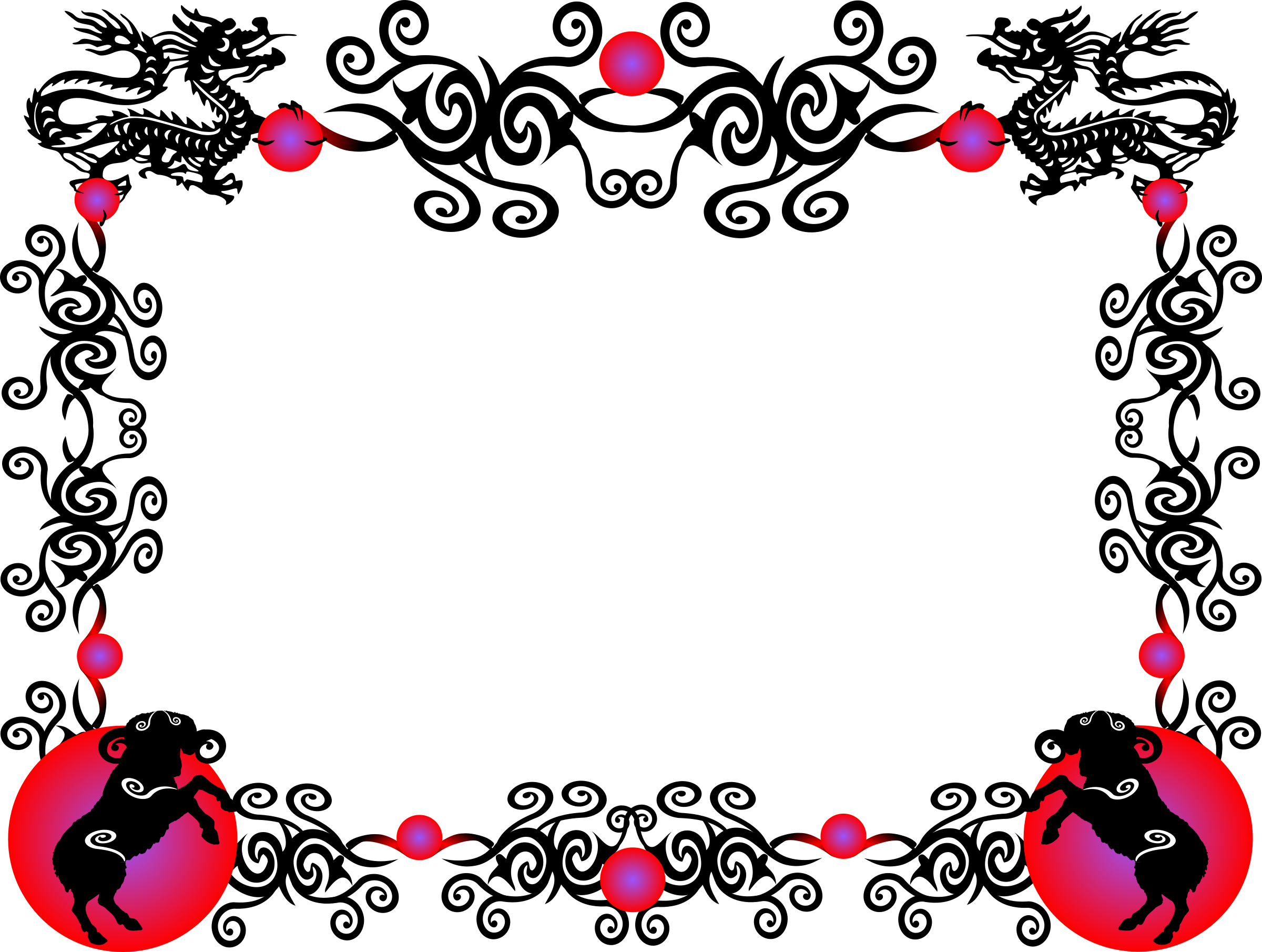 Big Image - Chinese New Year 2018 Border (2400x1810)