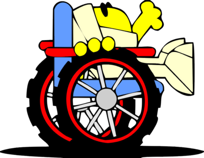 Christian Fish In Wheelchair - Christian Fish In Wheelchair (400x311)