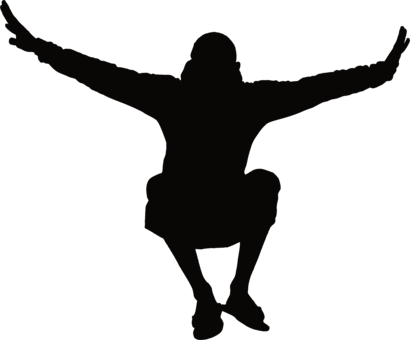 Silhouette Computer Icons Jumping Dance Art - Jumping Silhouette Png (410x340)