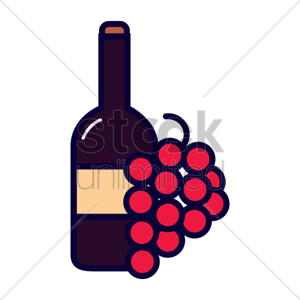 Clip Art Clipart Bottle Fruit Clip Art - Wine Bottle (600x600)