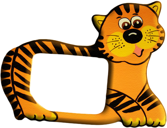 Scrapbooking Clipart Tiger Picture Frames Clip Art - Sticker (569x447)