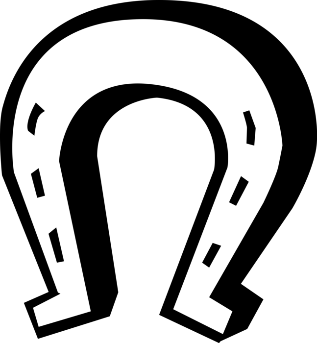 Vector Illustration Of Lucky Horseshoe Good Luck Protective - Vector Illustration Of Lucky Horseshoe Good Luck Protective (647x700)