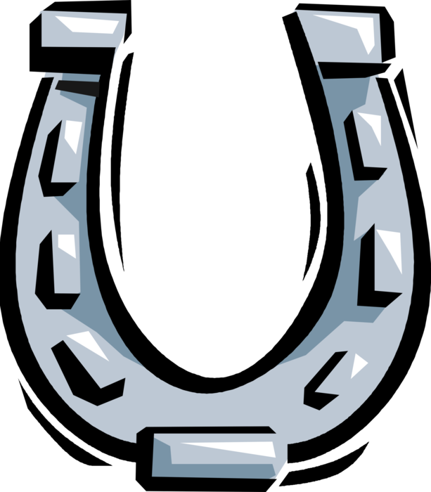 Vector Illustration Of Lucky Horseshoe Good Luck Protective - Ferro Di Cavallo Png (613x700)