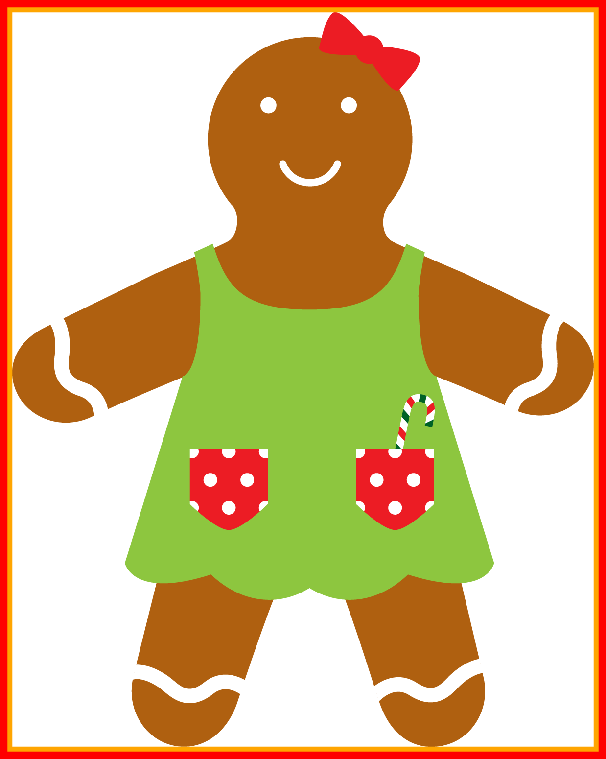 Marvelous Gingerb Girl Clip - Gingerbread Girl Clip Art (1238x1550)