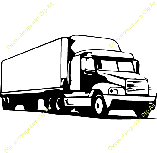 Download Trailer Vector Clipart Commercial Vehicle - 18 Wheels Truck Vector (500x500)