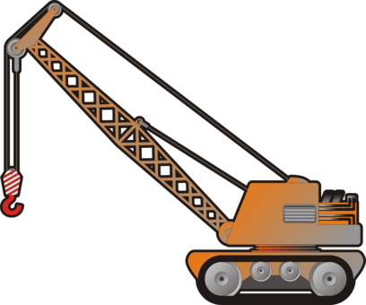 Crane Machine Motor Vehicle Car Truck - Crane Machine Clip Art (408x340)