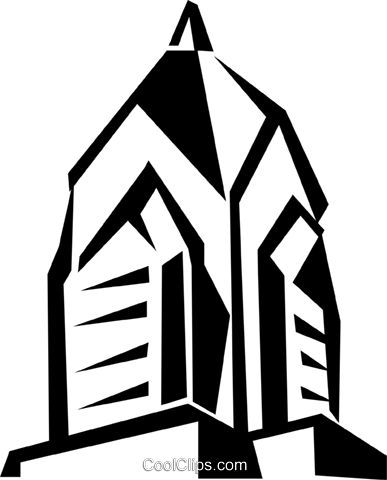 Church Steeple Royalty Free Vector Clip Art Illustration - Church (387x480)
