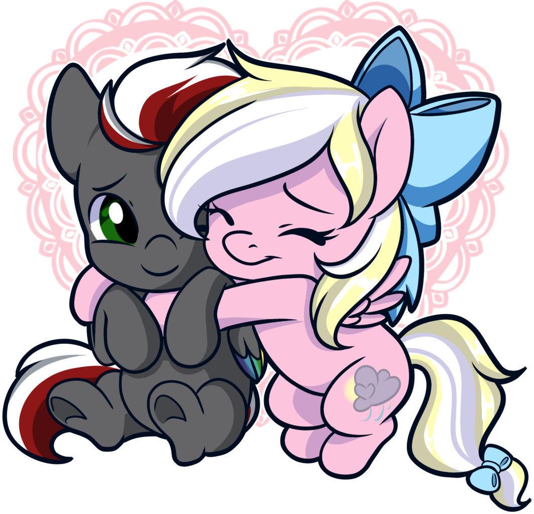 Xwhitedreamsx, Bow, Colt, Commission, Cute, Eyes Closed, - Cartoon (1063x1024)