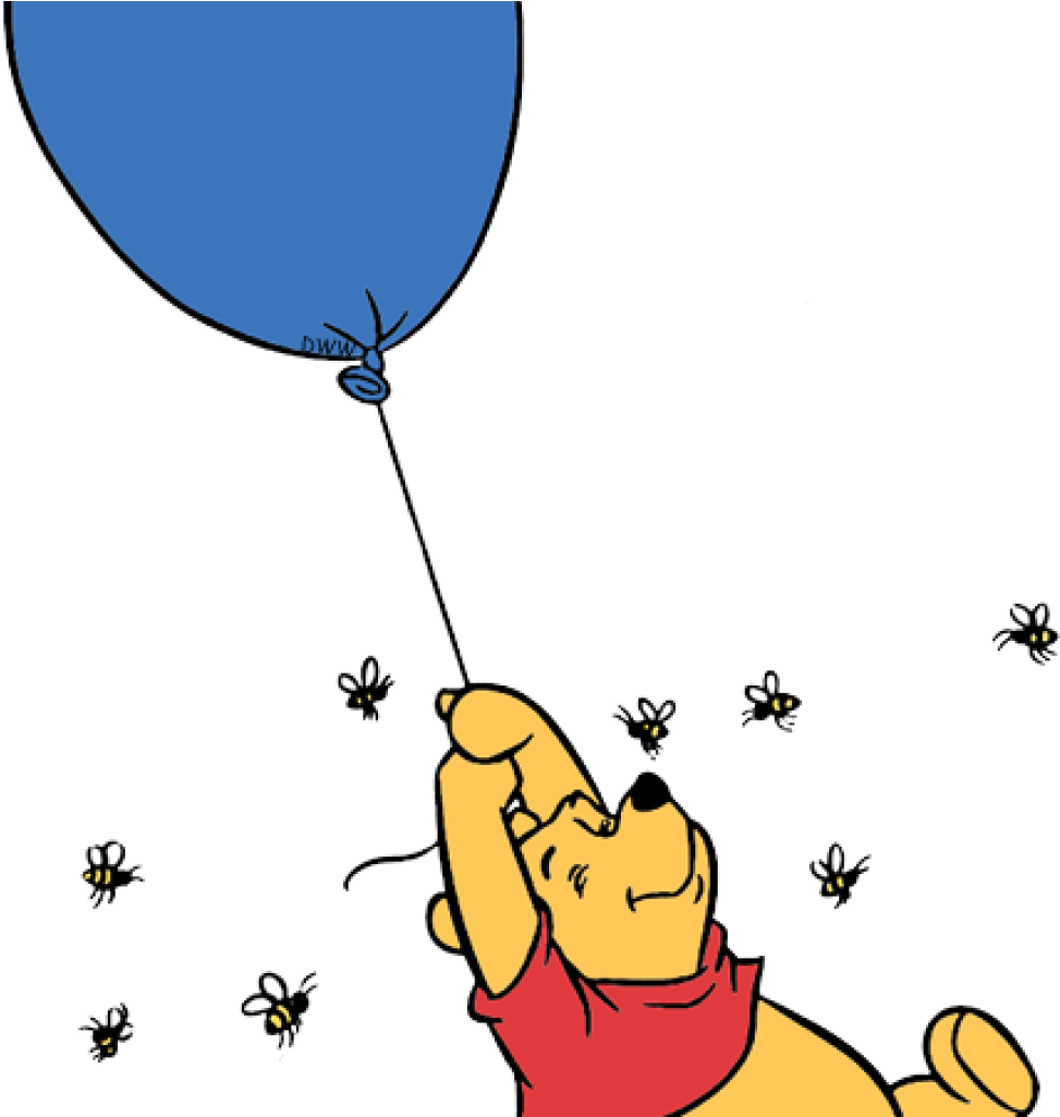 Classic Winnie The Pooh Clipart Classic Winnie The - Winnie The Pooh And Balloon (1024x1024)