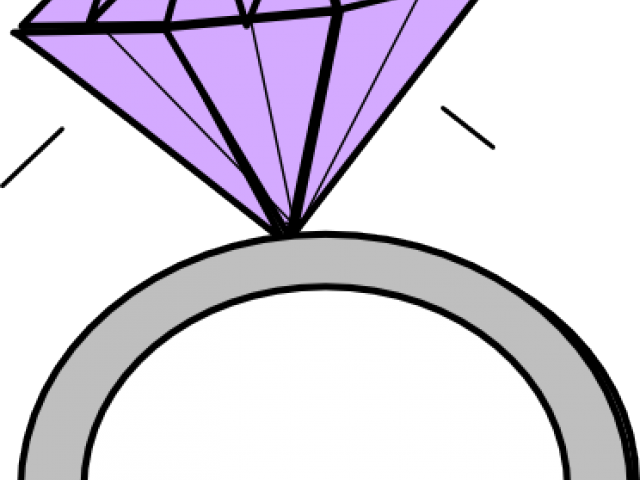 Ring Clipart Married Ring - Diamond Ring Cartoon (640x480)