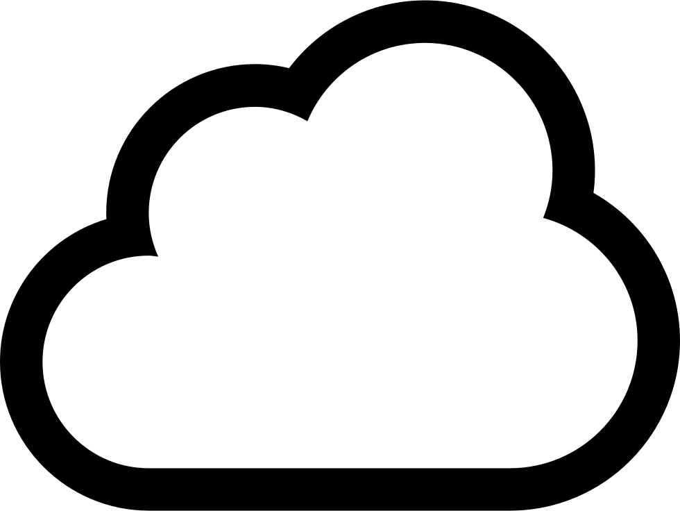 Cloud Outline Drawing At Getdrawings Com Free - Icono Conexion Png (980x736)
