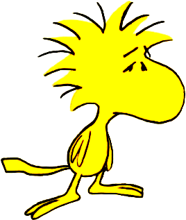 Sad Clipart Snoopy - Peanut Woodstock Sad (455x454)