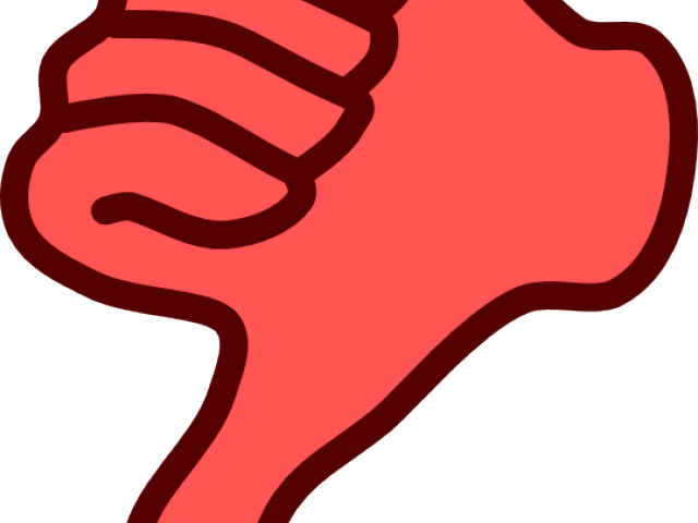 Riosrap Clipart Clipart Karaoke - Red Thumbs Down (640x480)