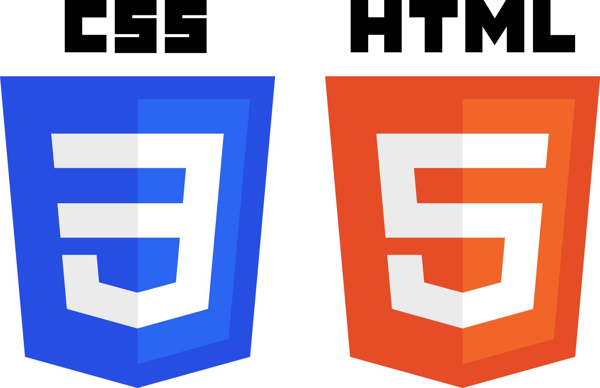 The Hypertext Markup Language Is Essential For Every - Html5 Css3 Logo Png (2000x1295)