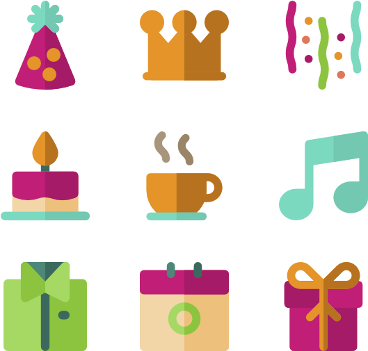 Image Black And White Cake Icons Free - Birthday Cake Icon Color (600x564)