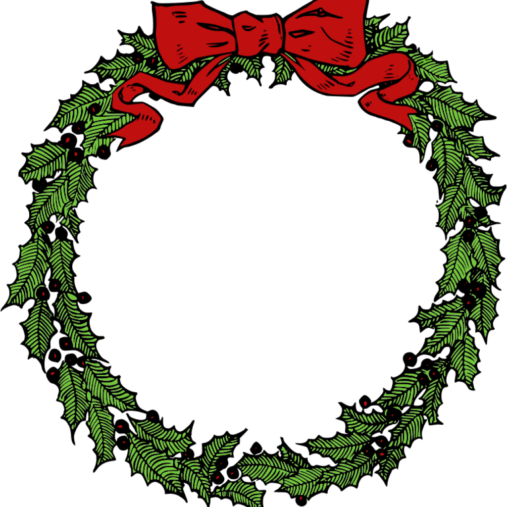 Free Christmas Garland Clipart Free Royalty Free Stock - Christmas Wreaths Clipart Free (1024x1024)