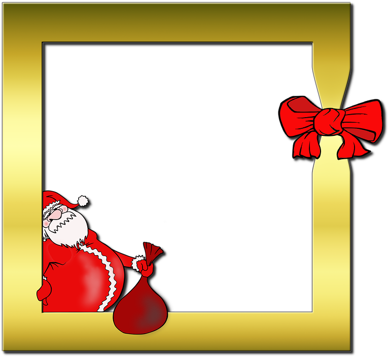 Khung Hình Noel Clipart Picture Frames Clip Art - Cornice Babbo Natale (782x720)