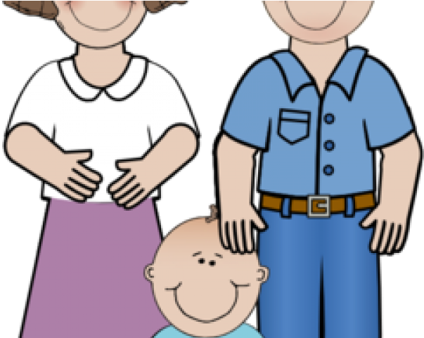 Small Clipart Family Member - Family Of 3 Cartoon (640x480)